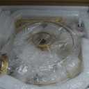 Wellmet Modern Crystal Chandeliers, 6 Lights Farmhouse Chandeliers for Dining Room, Gold Ceiling Light Fixture for Foyer, Bedroom, Living Room, Entryway, Kitchen Island, W-20 Inches