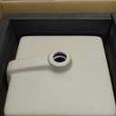 16 Inch Small Square White Undermount Bathroom Sink 16.15" x 16.15" Vanity Under Counter Basin Porcelain Rectangle Vessel Sink for Tiny Place Opening Size 14.17" x 14.17" Lavamanos Para Baños KINGWONG