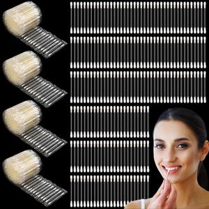 Hoolerry 400 Pcs Vitamin E Lip Oil Disposable Cotton Swabs Vitamin E Stick Oil Applicators Anti Dry Moisture Cotton Swabs for Protect Lip Use Before Teeth Whitening