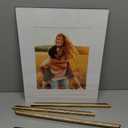 Americanflat Vintage Frames - 16x20 Picture Frame with Beaded Accents and Polished Plexiglass - Use as 11x14 Frame or Display 16x20 Photos Without Mat - Heirloom Collection - Wall Display - Gold
