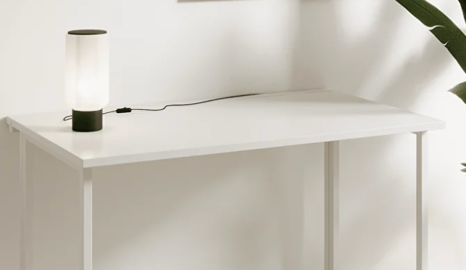 White Folding Table with Metal Legs and Wooden Tabletop, 31,5'L x 29,5'W x 19'H inch