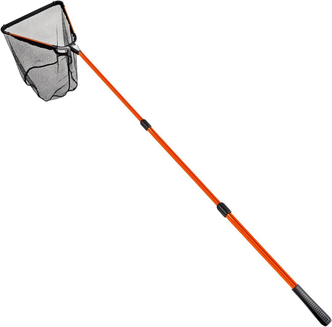 Fiblink Folding Aluminum Fishing Landing Net Fish Net with Extending Telescoping Pole Handle