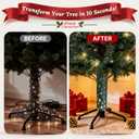 Artificial Christmas Tree Collar Christmas Tree Skirt Collar Hides Fake Pole, Christmas Decorations, Christmas Tree Base Cover Zipper Design for Xmas Trees Artificial Trees, Embossed Patterns