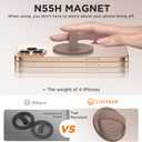 Magnetic Phone Ring Grip Holder, Silicone Finger Loop Grip, Compatible with MasSafe, Back of Phone for iPhone Pro Max/Plus/16/15/15/14/13/12 Series, Light Brown