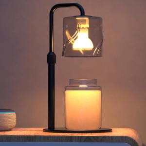 Candle Warmer Lamp with Timer Dimmer, with 2 Bulbs,Adjustable Height,Mothers Day Gifts for Mom,Birthday Gifts for Women,for Yankee Jars,for Room Home Decor (Black)