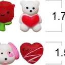 ArtCreativity 48 PCS Mini Valentines Squishies Toys, Bulk Set, 12 Cute Designs, Stress Relief Toys for Kids & Adults, Valentines Gifts, Party Favors, Goodie Bag Stuffers, Fun & Squishy Novelty Toys