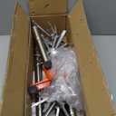 BARAYSTUS Rotary Cultivator Garden Rotary Tiller Adjustable Stainless Steel Poles Hand Tiller for Soil Mixing or Reseeding Grass Lawn Tiller Total Length 57 Inch