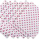 DII Valentine's Day Collection, Napkin Set, 20x20, Little Hearts, 6 Piece