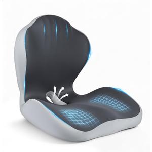 Ergonomic Seat Cushion for Office Chairs Lumbar Support Pillow, Gray | Hemorrhoid Hollow Cutout, Sciatica Tailbone Pain Relief, Lower Back Relief, Weight Distribution, for Car Truck Wheelchairs