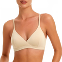 Luckfire Modal Cotton Bra Chest-Wireless Thin Padded Breathable Comfortable Bras for Everyday Triangle Bralette for AAA-B Cup