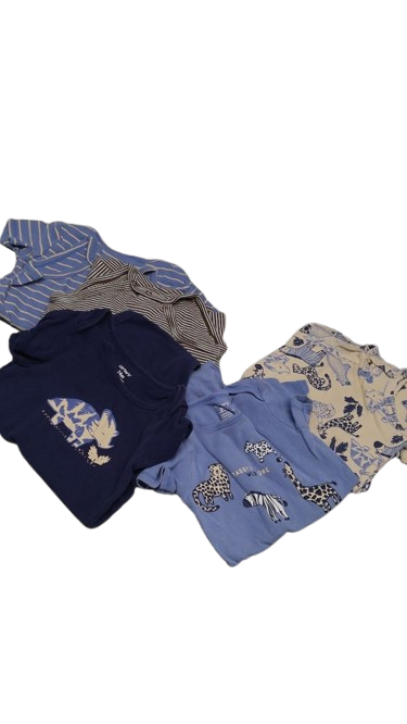 Simple Joys by Carter's Baby Short-sleeve Bodysuit, Pack of 6,  Blue, 24 Months