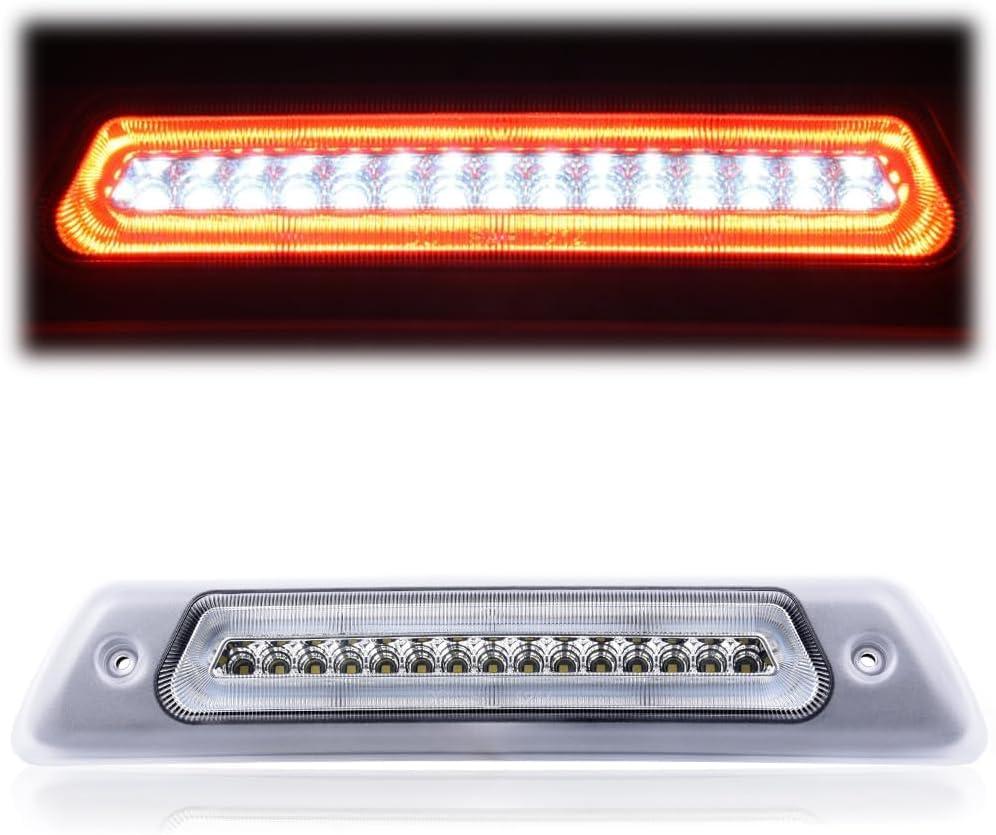 G-PLUS LED 3rd Third Brake Light Compatible With Ford F150 2009-2014 High Mount Rear 3rd Cargo Tail Lamp Waterproof Clear lens Chrome Housing