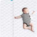 Waterproof Crib Mattress Protector Pad Cover 2 Pack 28" x 52", Anti Slip & Absorbent Waterproof Bed Pads for Standard Crib/Toddler Bed Quilted Machine Washable (Quilted Improved Thickness) White