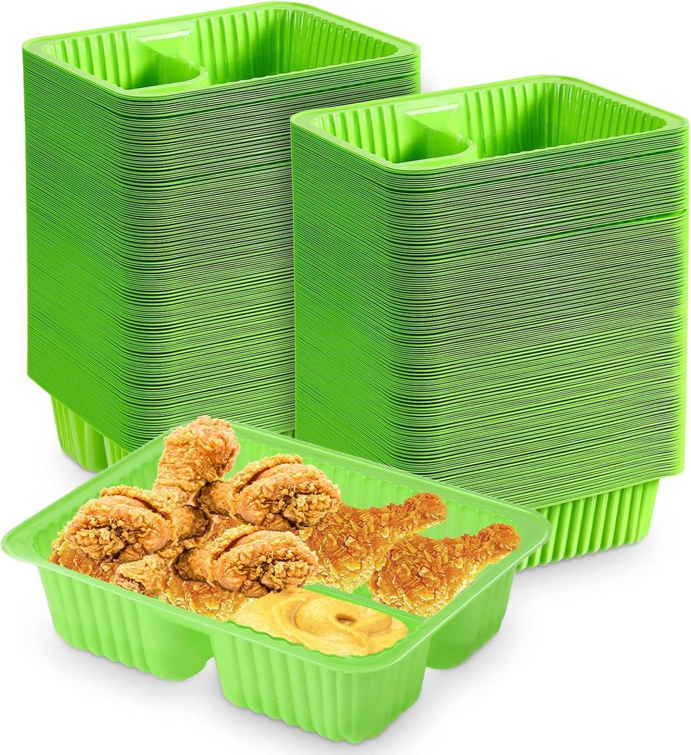 200 Pcs Nacho Trays 6x5 Inch Disposable Plastic Nacho Cheese Trays 12 oz Nacho Containers for Movie Night Party Supplies (Green)