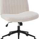 OLIXIS Criss Cross Chair with Wheels, Vanity Chair, Home Office Desk
Wide Seat Armless, Furry Teddy Fleece, Height Adjustable Swivel Rolling, Home Computer Task Seat, Bedroom Study, Beige Teddy