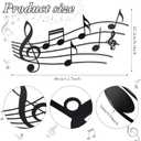 Zhengmy Musical Note Wall Art Theme Musical Note Decoration Vintage Hanging Metal Sign for Living Room, Bedroom