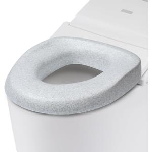 Raised Toilet Seat Cushion - 2 Firm Cushioned Toilet Seat for Seniors and Post Surgery Recovery, Soft, Warm Toilet Riser Seat-Gray