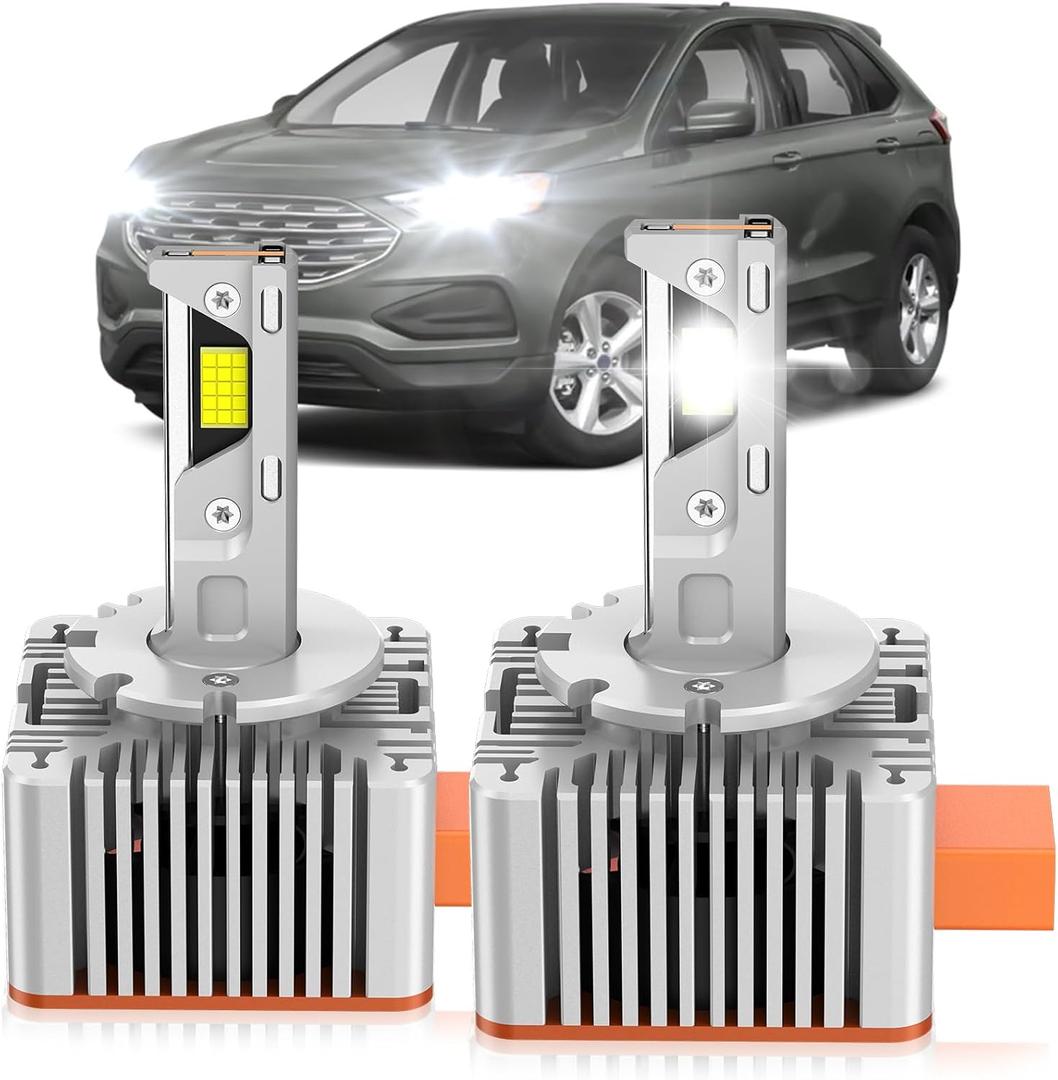 Fit for Ford 2013-2014 F150 2013-2019 Escape Edge Titanium 2009-2019 Flex Xenon HID Light Replacement, 24000LM 600% Brightness D3S HID Bulbs, 6000K Cool White, Pack of 2