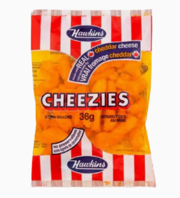Hawkins Cheezies Box of 36 x 36g Bags, EXP 06/09/23