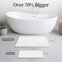 XLarge Stone Bath Mat, 32x20 inch Roll Out Stone Bath Runner, 31.5x19.7''