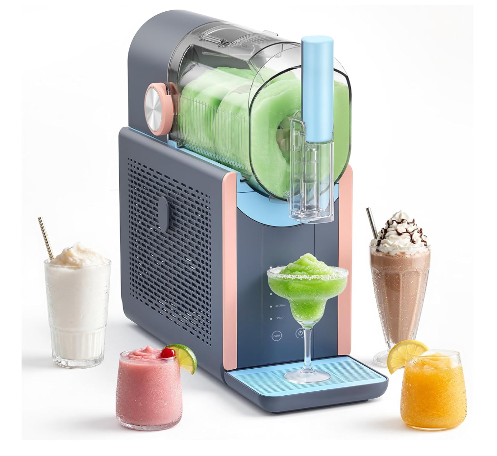 Brand: AEKDA
4.8
4.8 out of 5 stars
(2,519)
Slushie Machine for Home, 66oz Smart Frozen Drink Maker, 5 Programs & Clean Mode, No-Ice-Needed Slushy Maker for Margaritas, Smoothies, Milkshakes, Cocktails, and Soft Serve Ice Cream (Blue)