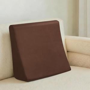 Vekkia Lumbar Support Pillow for Recliner, Ergonomic Back Support for Couch – Improve Posture, Relieve Back Pain for Long Sitting & Elderly, for Armchair & Sofa, Removable Cover, Brown