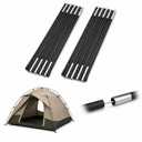 Sufalyn Fiberglass Replacement Tent Poles, 2 Pack, 14.5 ft, 11 mm, Black
