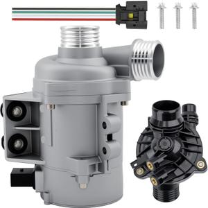Electric Water Pump w/Thermostat Gasket 11517586925 11537549476 Compatible for BMW 128i 328i 2007-2013, X3 X5 2007-2010, 325i 330i 2006, 525i 530i 2006-2007 [3.0L L6] Engine Only