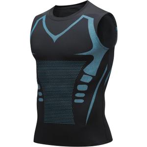 Mens Tank Tops,Sport Running Dry Fit Gym Shirt, Wicking Athletic Mesh Breathable Muscle Tee Workout Sleeveless Shirts (Black, XL)