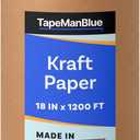 Kraft Paper Roll, 18" x 14400" (1200') Made in USA, 30 lb. Roll of Brown Paper for Banner, Poster, Crafts, Bulletin Board Backing, Kraft Table Cloth, Brown Construction for Shipping and Gift Wrapping