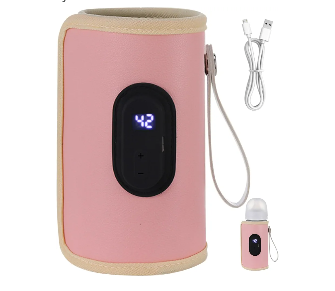 Baby Bottle Warmer Bag, Portable Bottle Warmer 18W Quick Heating Baby Bottle Warmer Temperature Adjustable USB Baby Bottle Heater for Home Family Travel Style2