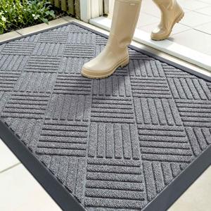 OLANLY Front Door Mat Outside Entrance 35x23, Waterproof Heavy-Duty Doormat