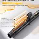 1 Inch Mini Travel Curling Iron, 100-240V Travel Dual Voltage Curling Iron for Short Hair with 5 Heat Settings, Small Curling Wand with Temperature Memories and Lock, Rose Gold