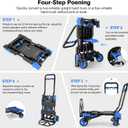 330lbs Hand Truck with Folding Basket, 2-in-1 Aluminum Foldable Dolly Cart