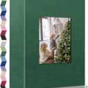 popotop Photo Album 4x6-200 Photos Photo Books with 200 Horizontal Pockets,Linen Cover Albums for Family Wedding Anniversary Baby Vacation Pictures (Dark Green)