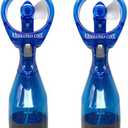 P&F Water Mist Spray Bottle Fan Portable Handheld Mister - Battery Operated (Blue &Blue)