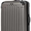 Kenneth Cole REACTION Renegade Luggage Expandable 8-Wheel Spinner Lightweight Hardside Suitcase, Silver, 28-Inch Checked