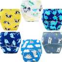  Upairy Training Pants for Girls Boys, Toddler Potty Training Underwear, Leakproof Reusable Kid Confident Panties, Children's Potty Underwear 100% Cotton for 2T-6T(6PCS,L)