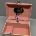 Jewelkeeper Jewelry Box for Girls - 2-Drawer Music Box with Little Queen Ballerina Dancing to Swan Lake, Cute Pink Design, Keepsake Storage for Treasured Accessories - 6.75 x 5.25 x 6 inches