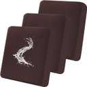 Smiry Waterproof Couch Cushion Covers, Stretch Washable Sofa Cushion Cover, Soft Sofa Slipcover Elastic Non-Slip Furniture Protector for Pets, Kid (3 Pack, Chocolate)