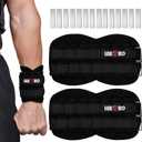 Ankle Weights Wrist Weights for Men Women, 1 Pair Adjustable Removable Steel Weighted Plates Arm Leg Weights for Walking Running Pilates, Fitness Weights