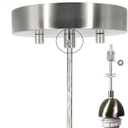 EIFHYT Canopy Kit for Chandelier, 5 1/8 Ceiling Lighting Modern Steel Canopy Kit Light Fixture Cover Plate, Hook & Cord Holder for Pendant Lighting Fixtures (Brushed Nickel)