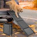 Dog Ramp for Car, 63"x17" Dog Ramps for Large Dogs with Anti-Slip Rug Surface, Folding Dog Ramp Up to 250LBS, Outdoor Dog Ramp for Trucks & SUV