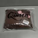 QINSEN Hoodies for Women Full Zip Up Cropped Jacket Long Sleeves with Cargo Pockets Sweatshirts Tops (Brown, XS)