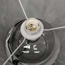 Simple Designs LT2064-SMG Smoke Gray Glass Table Lamp with Gray Fabric Shade