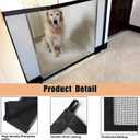 Magic Pet Gate for The House, 71.5" W X 31" H Portable Extra Wide Dog Gates for Doorways, Stairs, No Drill Durable Mesh Puppy Dog Safety Fence Guard, 6 Hooks