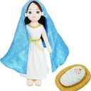June Garden 14" Plush Religious Figure - Blessed Virgin Mary and Baby Jesus Playset