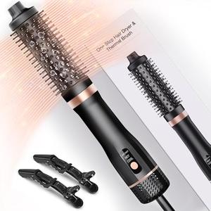 Hot Air Brush, Updated Version Thermal Brush & Hair Dryer Brush One Step Volumizer, High-Speed 1.5 Inch Negative Ion Blowout Express Thermal Round Brush Salon-Quality Blowouts, Hair Shinier & Smoother
