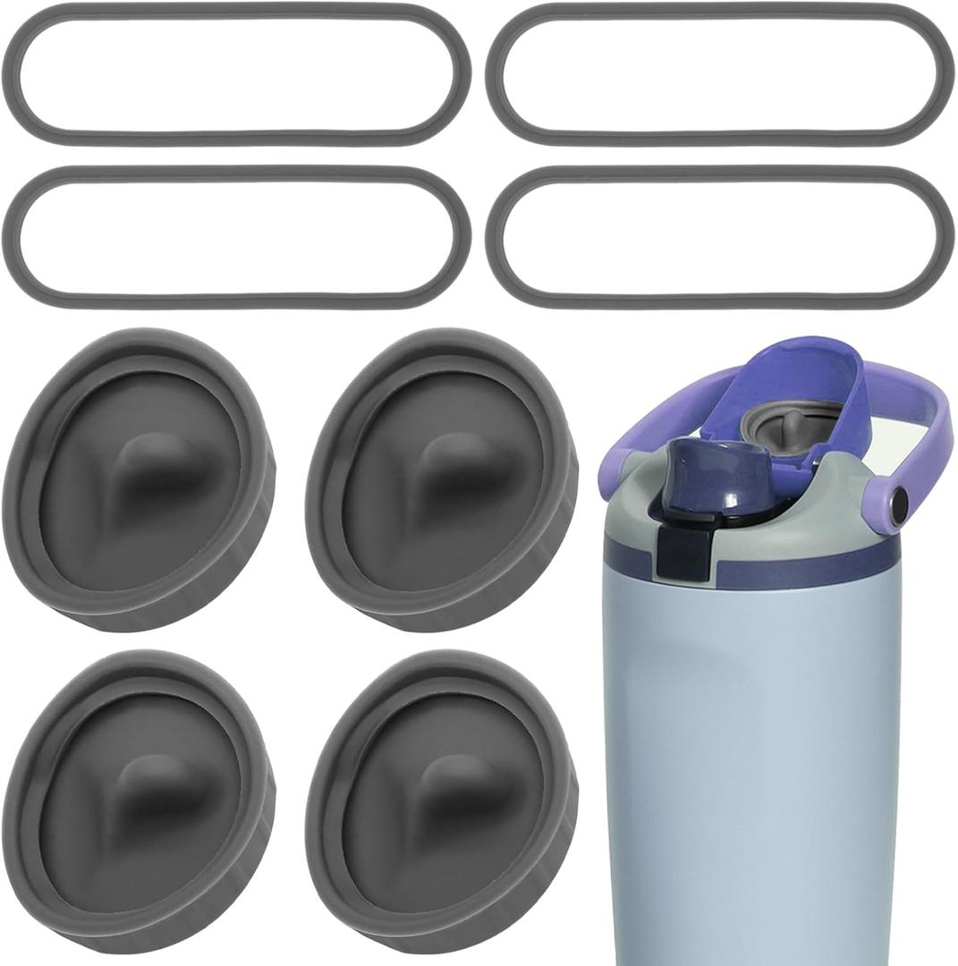4Pcs Replacement Stopper Compatible with Owala FreeSip Sway Tumbler 30oz 40oz Water Bottles, Silicone Seal & Ring Set, Leak-Proof Stopper Insert and Cap Seal Replacement Accessories