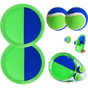 Catch Ball Game for Kids-Beach Toys Backyard Lawn Toss and Catch Games -Upgraded Version Throw Sticky Balls and Catch Game Toys for Kids Boys Girls Adults Family Outside Gifts (Green)